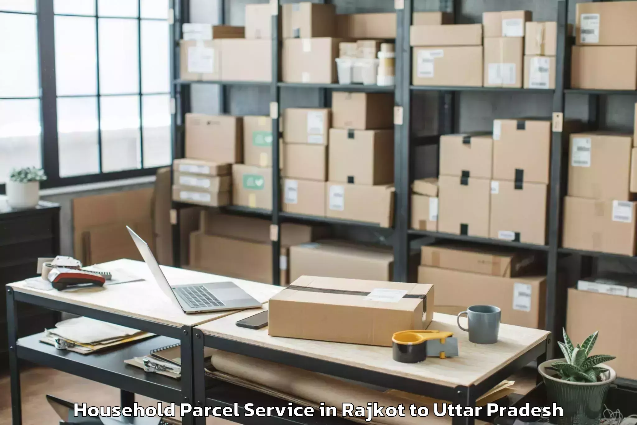 Book Rajkot to Jhusi Household Parcel Online